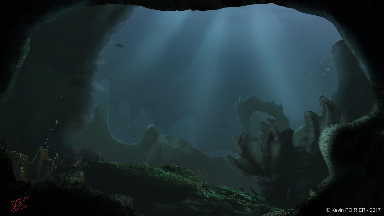 Imagen de caverna submarina