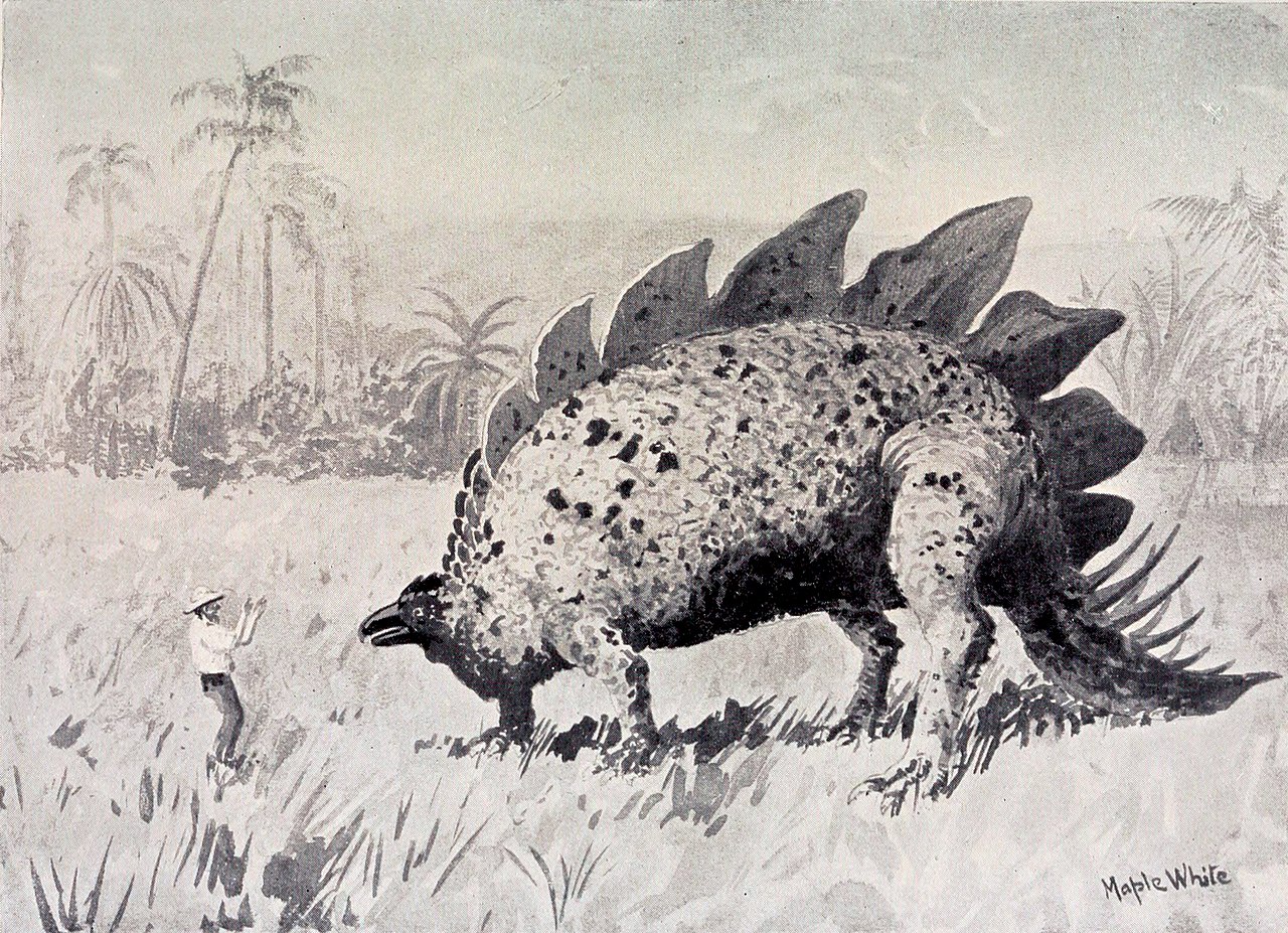 Dibujo de un estegosaurio