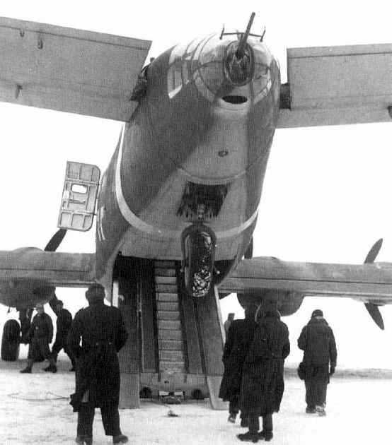 Detalle de la descarga trasera de un Junkers 290