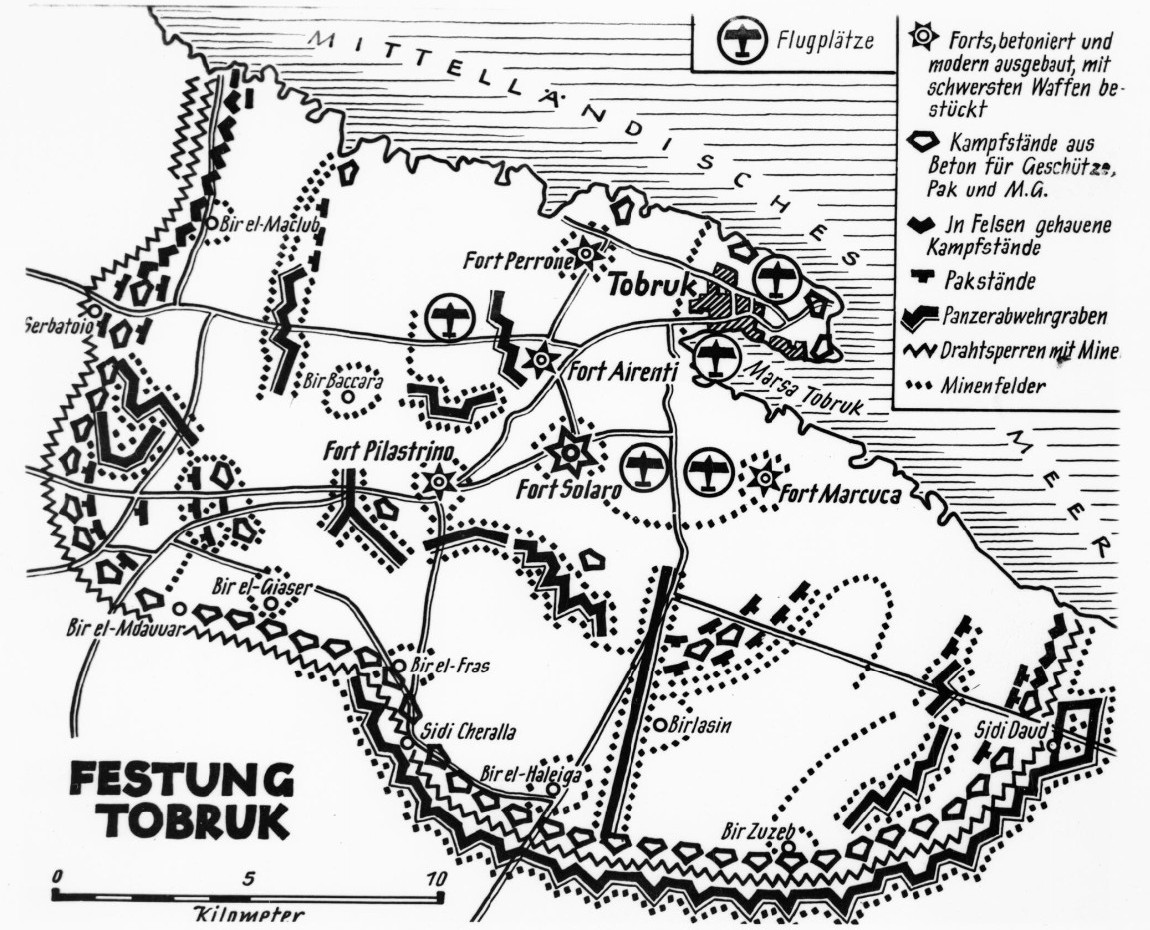 Plano del sitio de Tobruk